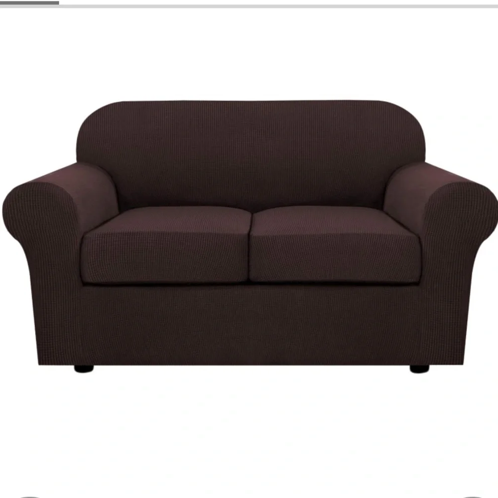 Furniture Slip Cover 3-Piece Set for Two-Seater Sofa.